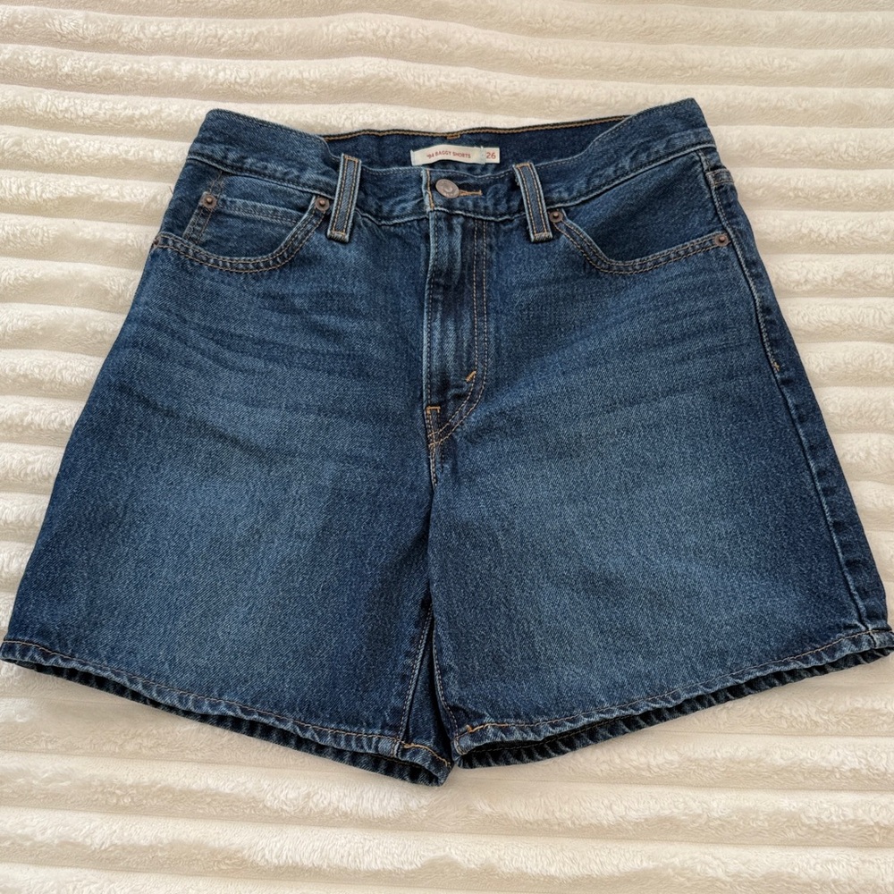 Levi's Women's Dark Blue Denim Shorts